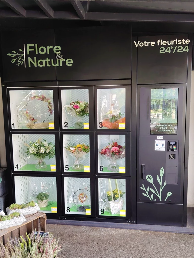 Distributeur de fleurs automatique 24h/24 et 7j sur 7 à la seguinière et cholet