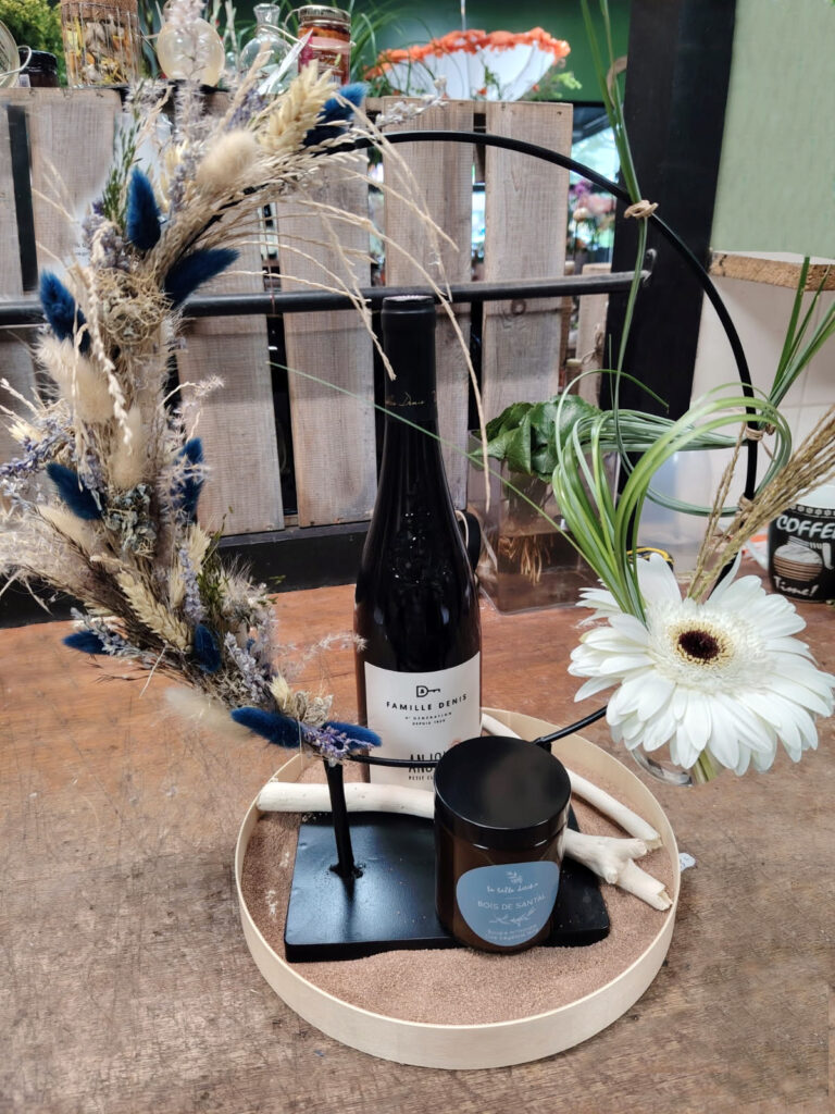 fleurs décoration vin gourmandise cadeau flore et nature